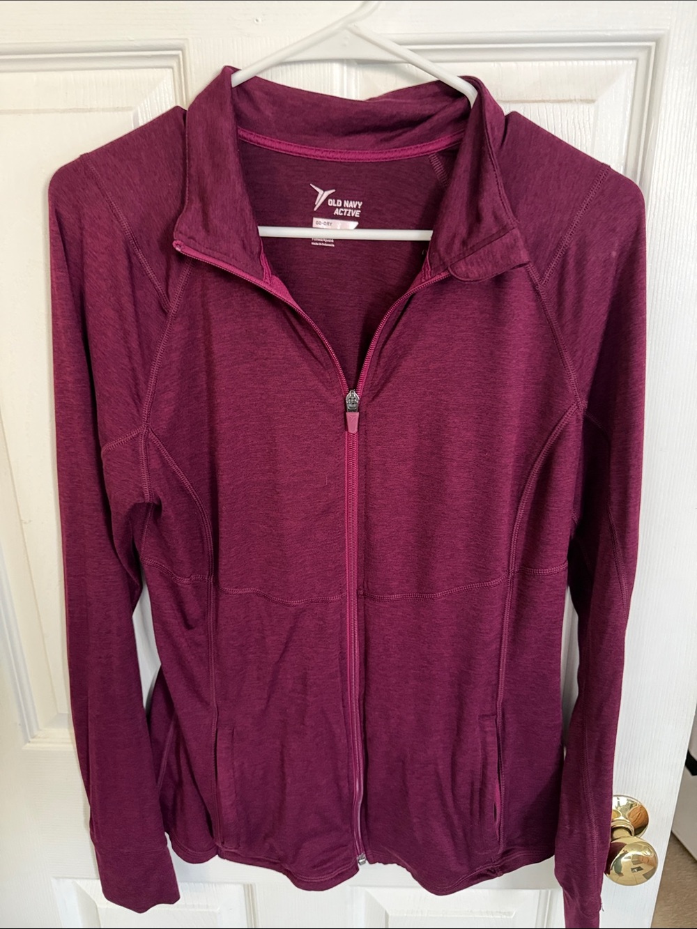 Old Navy Women's Maroon Full-Zip Active Jacket